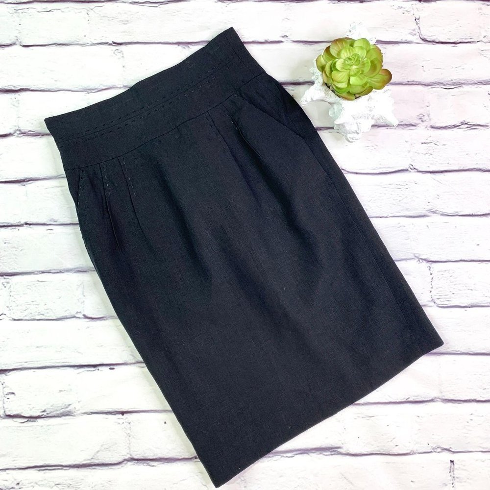 Armani Collezioni Black High Rise Pencil Skirt 6